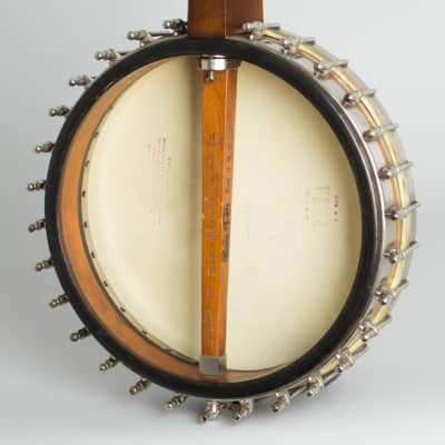 Vega  Tu-Ba-Phone Style M Tenor Banjo (1926), ser. #68666, original black hard shell case. image 4