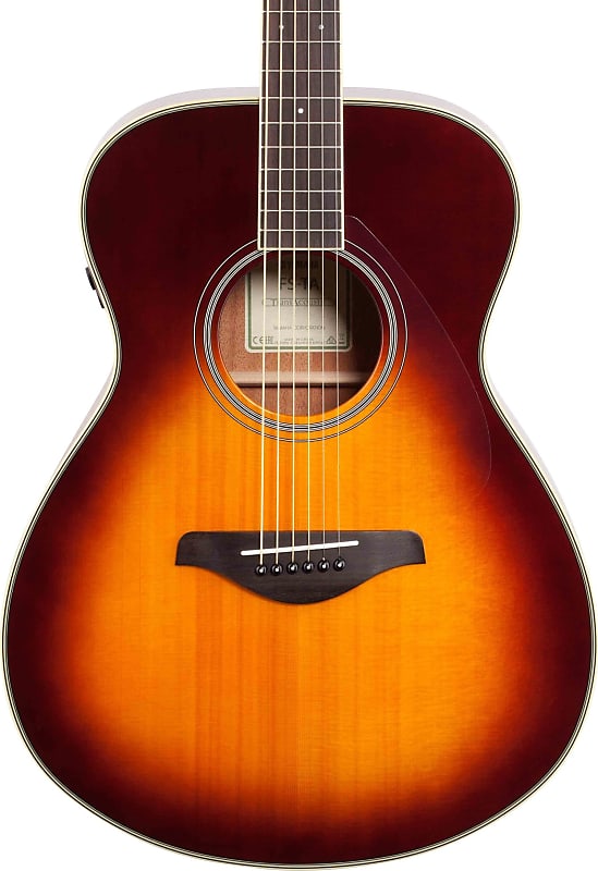 Yamaha FS-TA Transacoustic Concert Size Acoustic-Electric Guitar, Brown Sunburst image 1