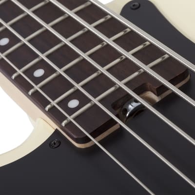 Schecter P-5 5-String Bass, Left-Handed, Ivory image 7