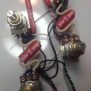 Gibson Les Paul push/pull wiring harness 21 tone Jimmy Page LONG shaft image 9