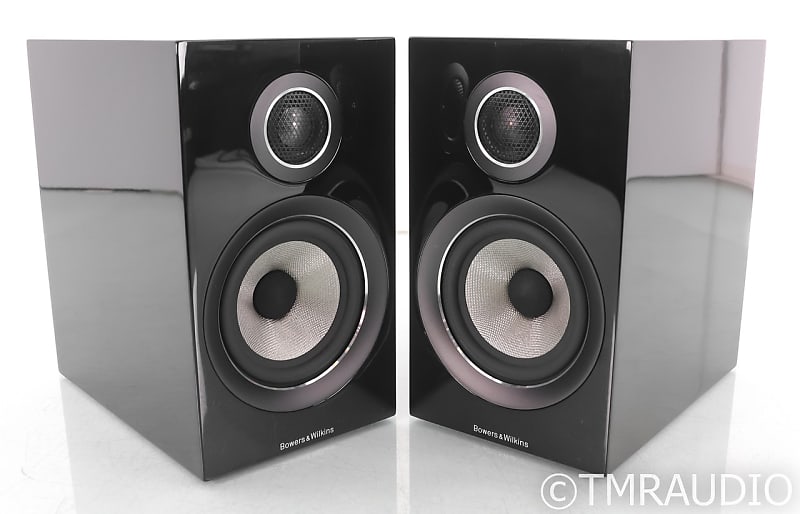 B&W 707 S2 Bookshelf Speakers; 707S2; Gloss Black Pair | Reverb