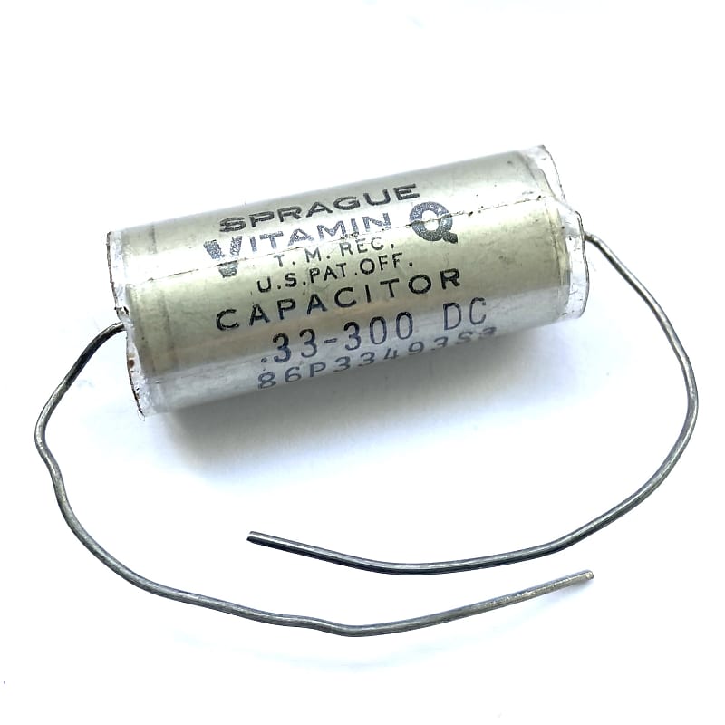 Sprague Vitamin Q Audio grade paper in oil capacitor MIL-specs 0,33uF / 300VDC image 1