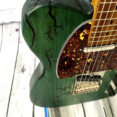 MB 1955 Custom Guitars Model “T” (Fractal) 2023  Green image 5