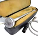 Vintage Sennheiser MD408 MD 408 hypercardioid dynamic gooseneck microphone 1960s - With original case and XLR adapter cable