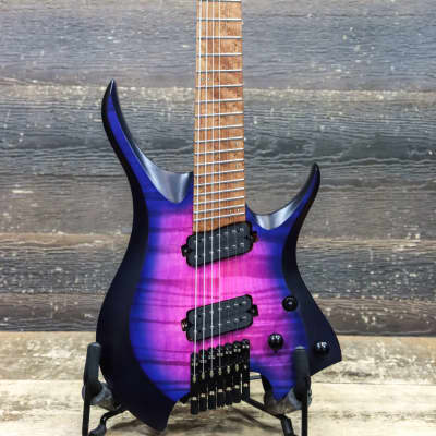 ギター NK NK guitar 7 Strings Headless Electric Guitar Blue and Purple