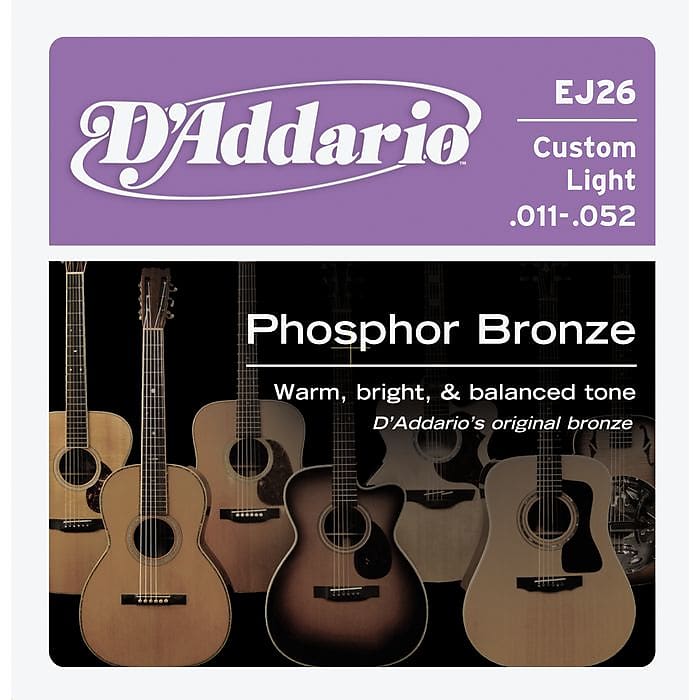 D'Addario EJ26 Phosphor Bronze Custom Light Acoustic Guitar Strings image 1