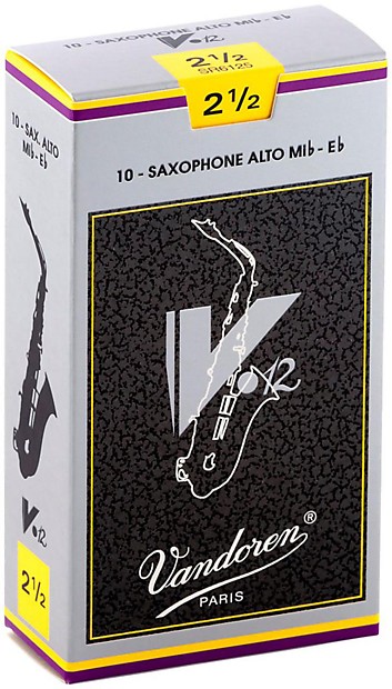 Vandoren SR6125 V12 Alto Saxophone Reeds - Strength 2.5 (Box of 10) image 1
