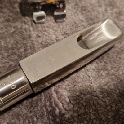 Berg Larsen 120 2 SMS alto saxophone mouthpiece vintage metal with ligature, cap and box image 3