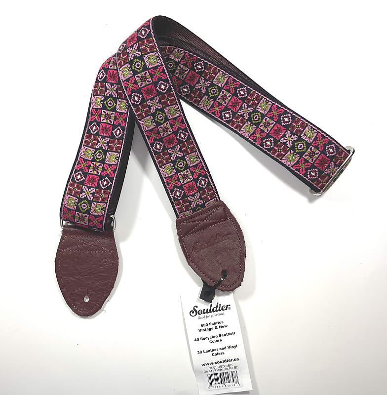 Souldier Guitar Strap (soldier) - Woodstock - Pink Saugerties