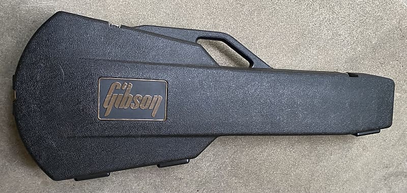 Gibson Vintage 1980s Gibson Les Paul Chainsaw Hard Case for Standard Custom Deluxe Blue Interior image 1