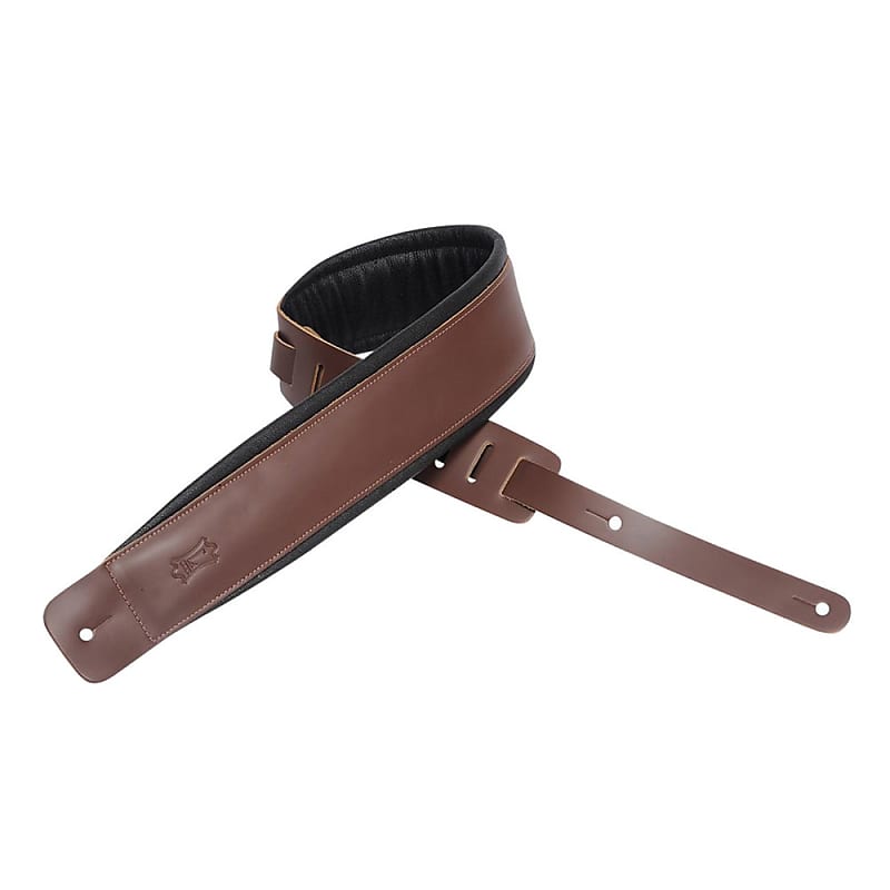 Levy's DM1PD 3" Padded Leather Guitar Strap (Brown) image 1