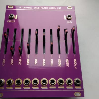 Buchla 10 Channel Comb Filter Model 295 Eurorack Clone 2019 Purple image 4