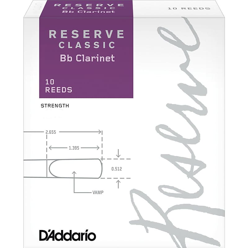 Daddario Reserve Classic Bb Clarinet Reeds 10-Pack - 2.0 image 1