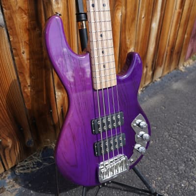 G&L  USA Custom Shop CLF Research L-2500 - Purple Fade 5-String Electric Bass w/ Case (2023) image 7