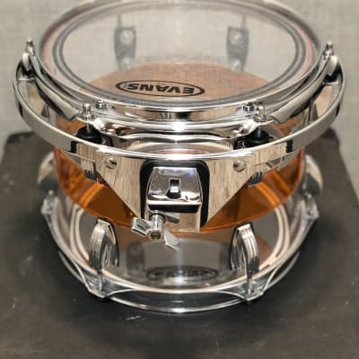 Ludwig 50th Anniversary Vistalite 10" & 12" Limited Edition Pattern Toms - Clear/Orange/Clear image 5