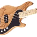 Fender American Deluxe Dimension Bass IV Electric Bass Guitar, Maple Fingerboard, Natural W/Case