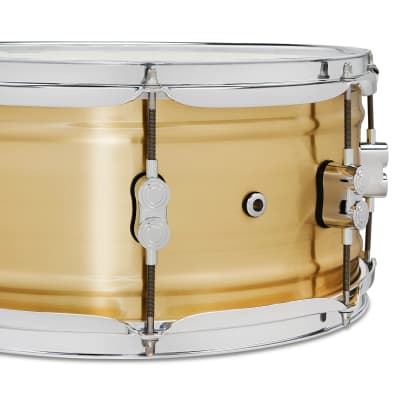 PDP Pacific Drums & Percussion PDSN6514NBBC Concept 6.5x14" Brushed Brass Snare Drum image 6