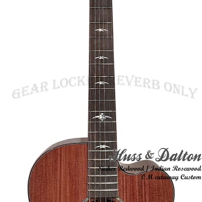 Huss & Dalton OM-C Custom Sinker Redwood & East Indian Rosewood handcrafted cutaway acoustic guitar image 10
