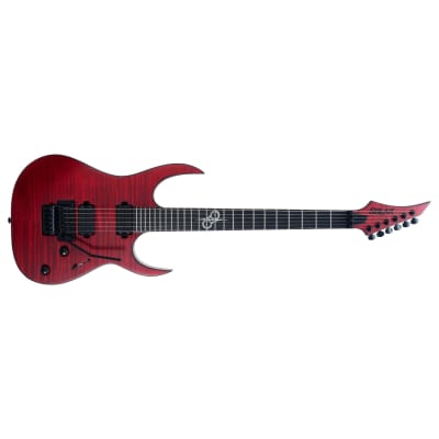 Solar S1.6FRFBR FM Flame Blood Red Matte Floyd Rose Electric Guitar for sale