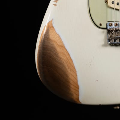 Fender Custom Shop Limited Edition 1964 L-Series Stratocaster Heavy Relic - Aged Olympic White image 5
