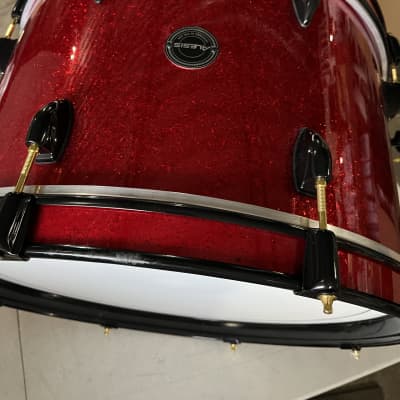 Alesis Strike pro se electric drum bass drum, mesh heads  Red sparkle image 5