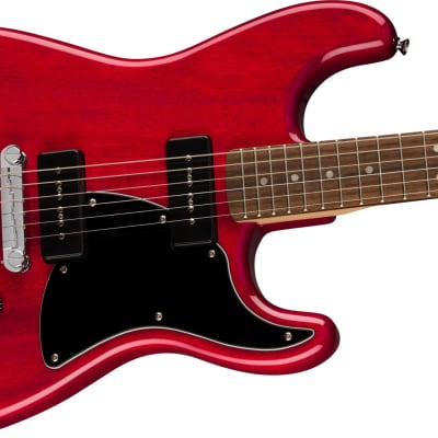 SQUIER - Paranormal Strat-O-Sonic Laurel Fingerboard Black Pickguard Crimson Red Transparent - 0377035538 image 2