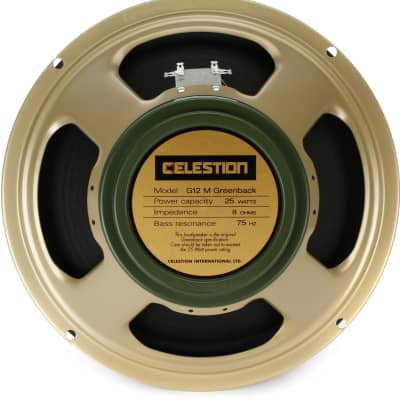 Celestion Greenback G12M 25-QUAD(4)-England Made-1990s *6402* | Reverb