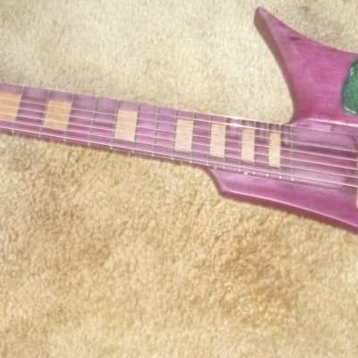 unique stock, "Tree of life"carved spectacular solid purpleheart guitar and bass,ships direct image 5