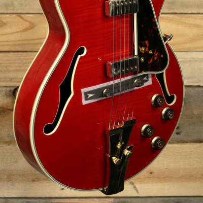 Ibanez George Benson GB10SEFM Hollowbody Electric Guitar Sapphire Red w/ Case for sale