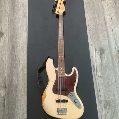 Fender Flea Artist Series Road Worn Signature Jazz Bass - Shell Pink w/Gig Bag for sale