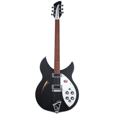 Rickenbacker 330 Thinline Semi-Hollow Electric Guitar - Matte Black image 2