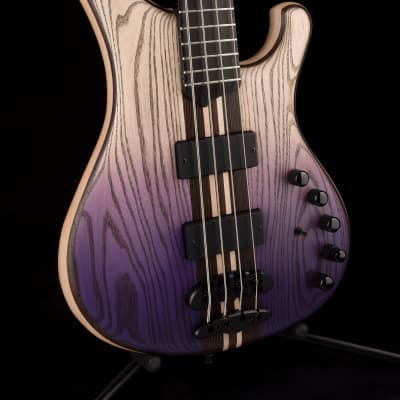 Mayones Viking 4 String Bass Guitar Dirty Ash Purple Horizon image 12