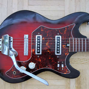 Teisco EG 2T solidbody ~1970 Redburst made in Japan | Reverb