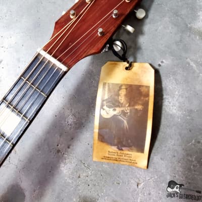 Silvertone H-615 "Robert Johnson" Acoustic Guitar w/ Goldfoil Pickup (1960s, Art by Michael Bond) image 14