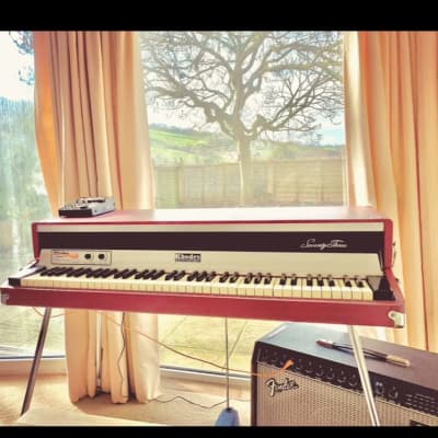 Fender Rhodes Mark I Stage 73-Key FULLY ORIGINAL Electric Piano 1978 Red leather covering finish and square top for sale
