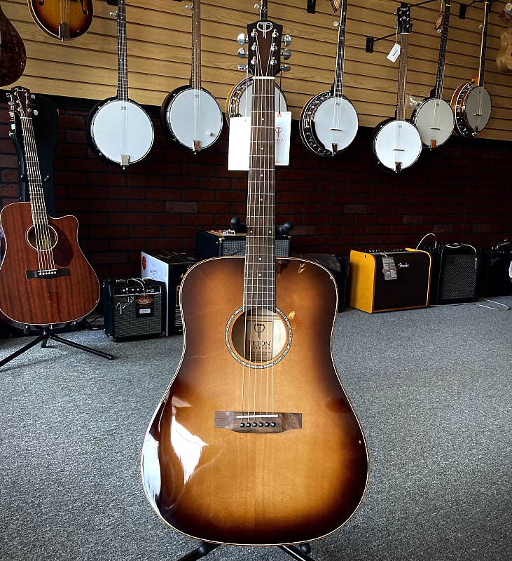 Teton DREADNOUGHT GUITAR, SOLID SPRUCE TOP, GLOSS FM HONEYBU (STS130FMGHB ) 2023 - SOLID SPRUCE TOP, GLOSS FM HONEYBU image 1