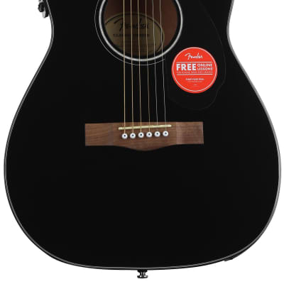 Fender CC-60SCE Acoustic-electric Guitar - Black image 1
