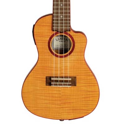 Lanikai FM-CETC Flame Maple Cutaway Electric Thinline Concert Ukulele w/ Bag image 1