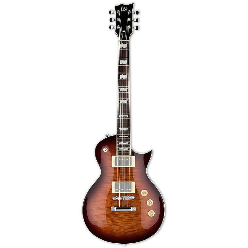 ESP LTD EC-256FM Electric Guitar (Dark Brown Sunburst) image 1