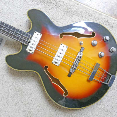 Vintage 60's Vox Cougar Hollowbody Bass image 2