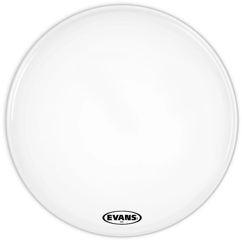 Evans BD24MS1W MS1 White Marching Bass Drum Head - 24" image 1