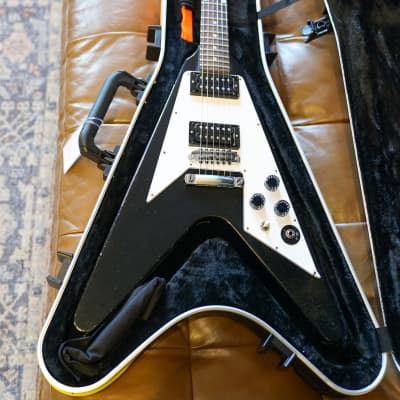 Gibson Custom Shop Murphy Lab Kirk Hammett 1979 Flying V - Aged Ebony image 5