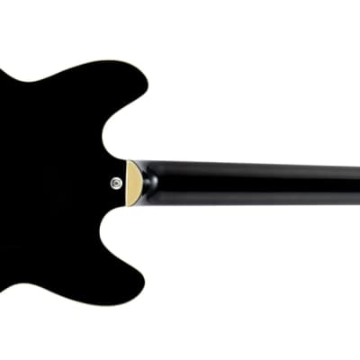 Hagstrom Viking Semi-Hollow Electric Guitar, Resinator Fingerboard, Black Gloss image 3