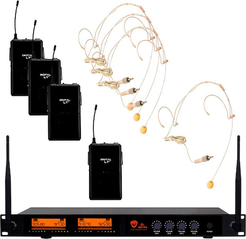 Nady DW-44 Quad Digital Wireless Headset Microphone System image 1