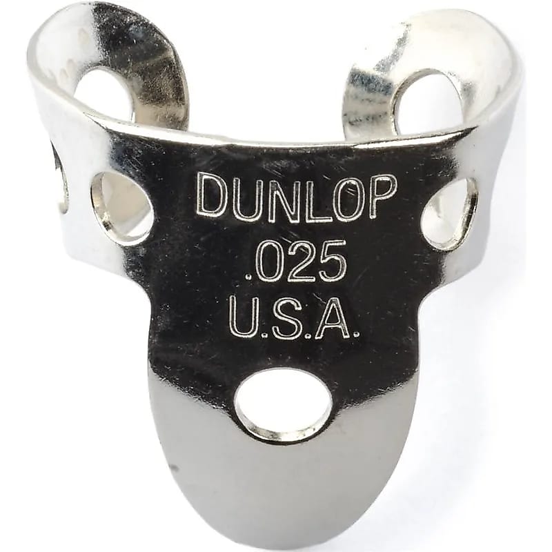 Dunlop 33P025 Nickel Silver .025mm Finger/Thumbpicks (5-Pack) image 1