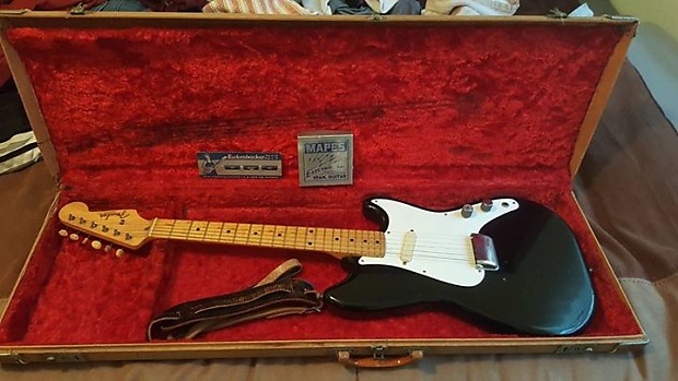 Fender Musicmaster 1956 Black and White W/ Original Case