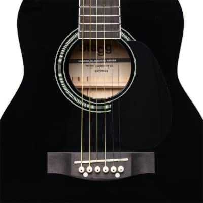 Stagg 1/2 Size Kids Real Black Acoustic Guitar w/ Padded Gig Bag image 2