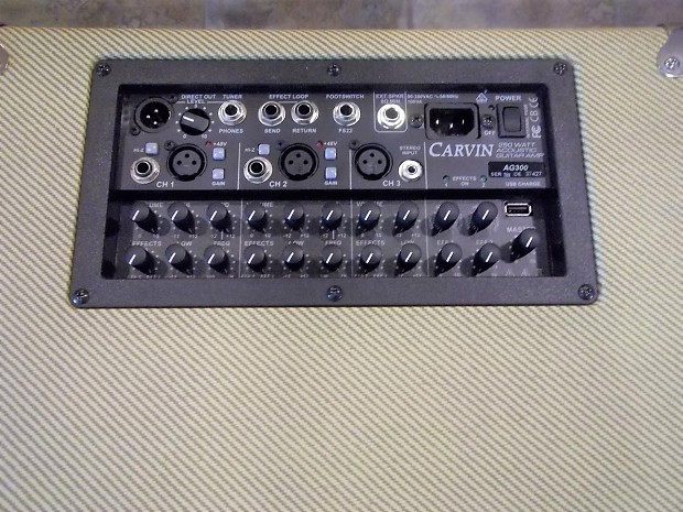 Carvin AG300 AG 300 250W 3 Channel Acoustic Guitar Amplifier Custom Tweed
