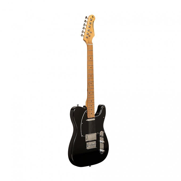 Stagg SET-PLUS Black Tele with a humbucker and Push-Pull Pots image 1