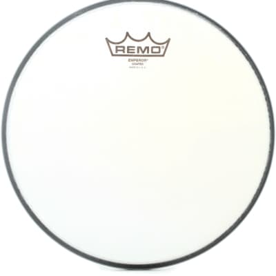 Remo Ambassador Hazy Snare-side Drumhead - 14 inch  Bundle with Remo Emperor Coated Drumhead - 10 inch image 3